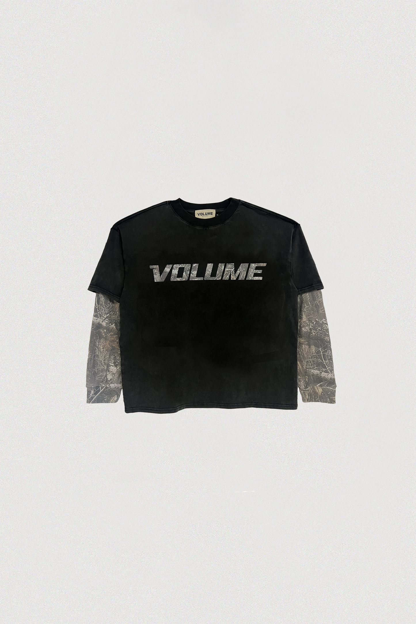 CAMO LS TEE - WASHED BLACK