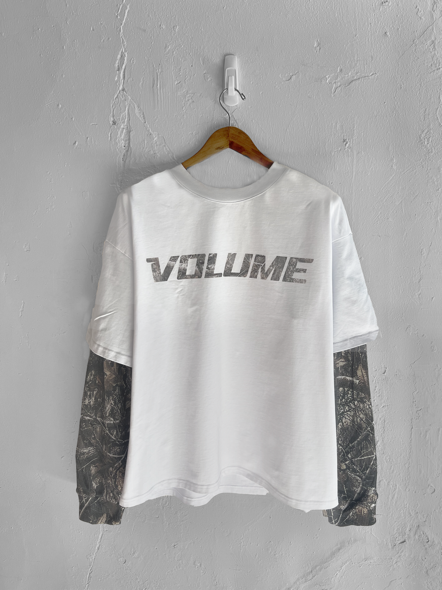 CAMO LS TEE - WHITE