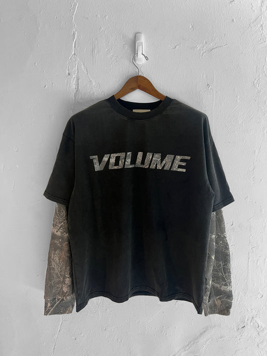 CAMO LS TEE - WASHED BLACK