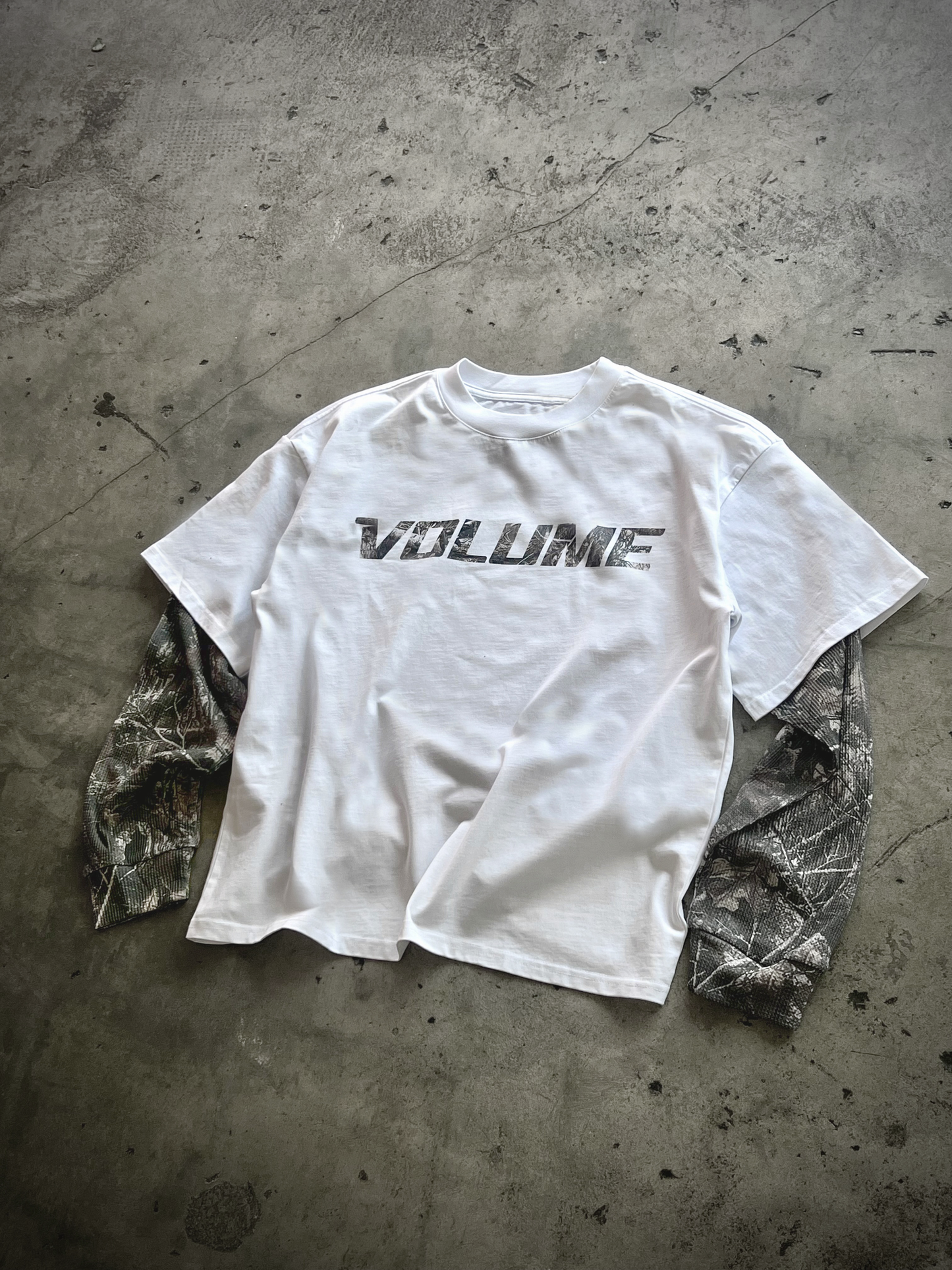 CAMO LS TEE - WHITE