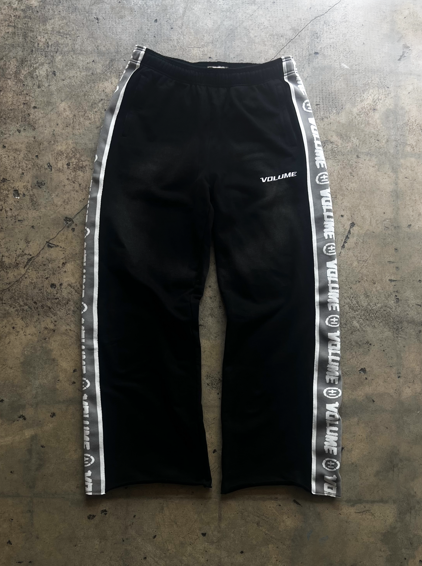 VINTAGE WASHED SWEATPANTS - BLACK