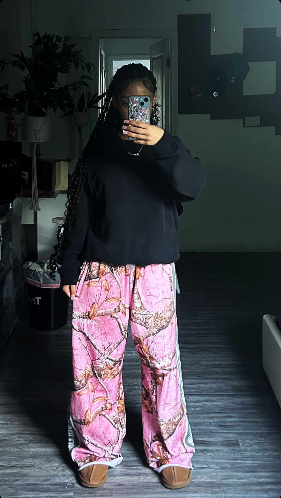 VINTAGE WASHED SWEATPANTS - PINK CAMO